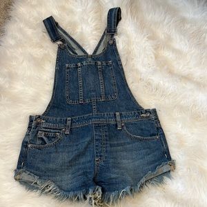 Free People Short Overalls